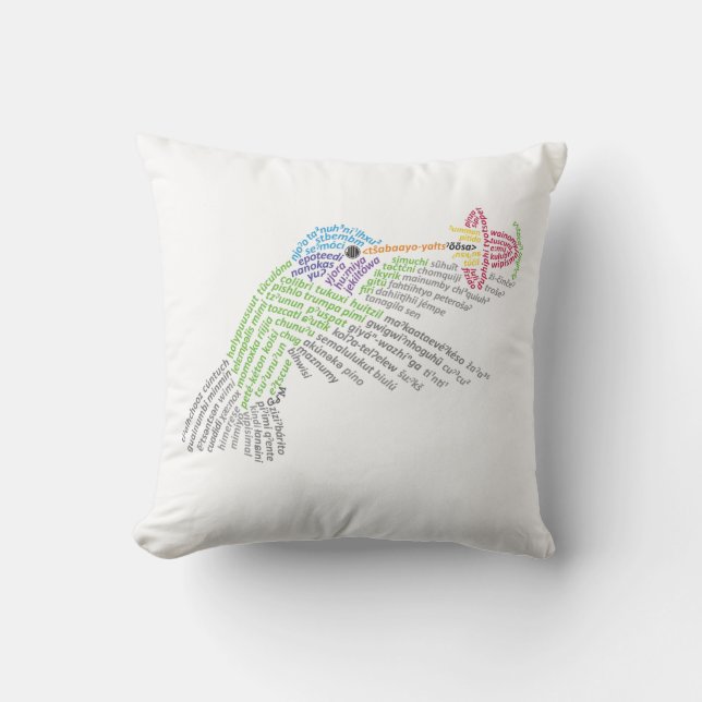 Coussin mondial des colibris (Recto)