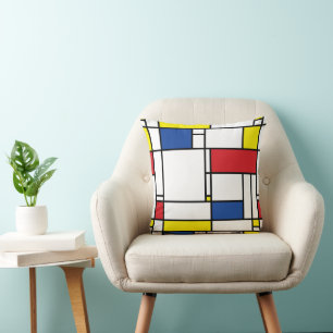 Coussin Mondrial Minimaliste Géométrique De Stijl Art Mode