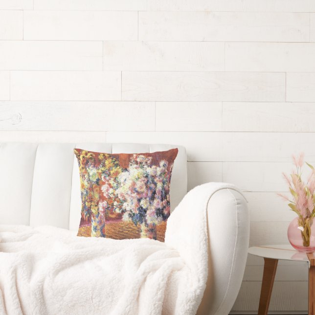 Coussin Mone - Two Vases with Chrysanthemums (Canapé)
