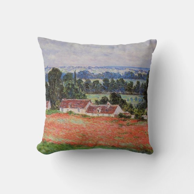 Coussin Monet - Champ de pavot à Giverny (Recto)