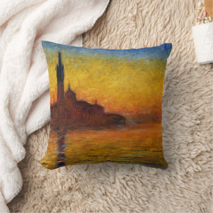 Coussin Monet Coucher de soleil Venise Coloré Impressionni