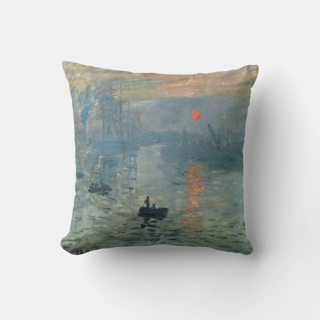 Coussin Monet Impression Sunrise Soleil Levant Peinture Le (Recto)