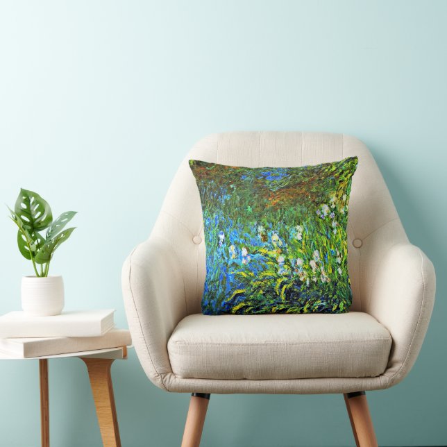 Coussin Monet - Iris au Mur de la Mer (Chaise)