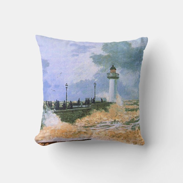 Coussin Monet - La Jetée au Havre, (Recto)