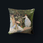 Coussin Monet - Les femmes dans le jardin<br><div class="desc">Women in the Garden,  célèbre tableau de Claude Monet.</div>
