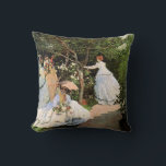 Coussin Monet - Les femmes dans le jardin<br><div class="desc">Women in the Garden,  célèbre tableau de Claude Monet.</div>