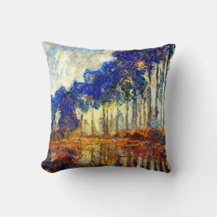 Coussin Monet - Les peupliers en automne,