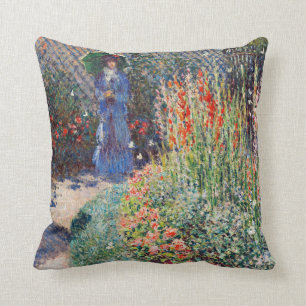 Coussin Monet - Lit Fleur arrondi, célèbre peinture,