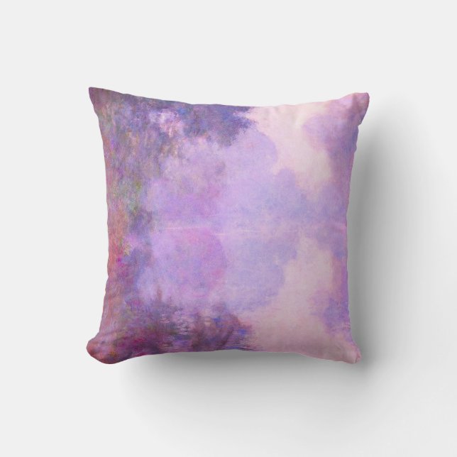 Coussin Monet - Matin brumeux sur la Seine (Recto)