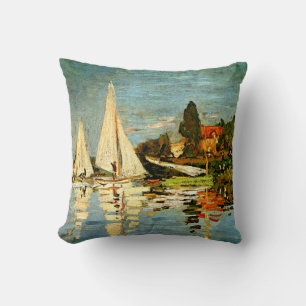 Coussin Monet - Regatta à Argenteuil,