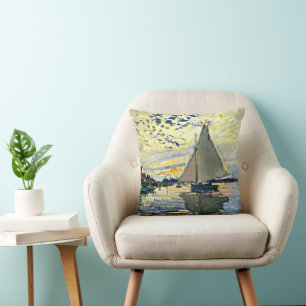 Coussin Monet, Voilier à le Petit Gennevilliers,