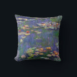 Coussin Monet Water Lilies Chef-d'oeuvre Peinture<br><div class="desc">Monet Water Lilies - Ce tableau Monet classique a été peint par Claude Monet en 1916. Il fait partie de sa célèbre collection de nénuphars où il peint dans son jardin à Giverney,  France. Un tableau de chef-d'oeuvre.</div>