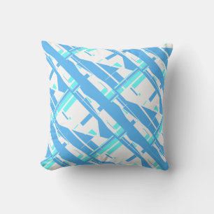 Coussin Monnaie Bleue Blanc Abîmé Mosaïque Méditerranéenne