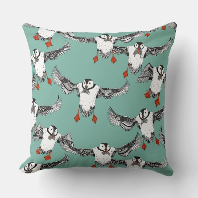 Coussin Monnaie des Puffins de l'Atlantique (Recto)