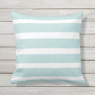 Coussin Monnaie rayée Turquoise Bleu Bleu Blancs Bleu Bleu