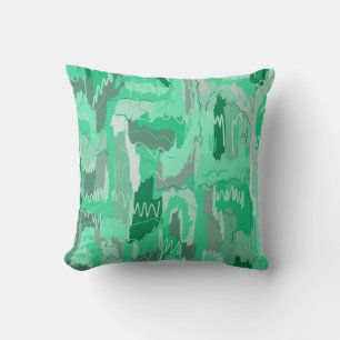 Coussin Monnaie verte Abstraite