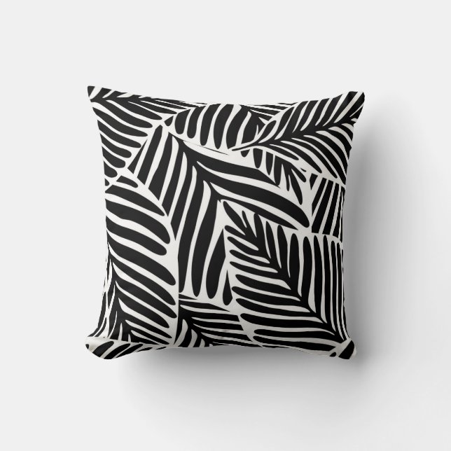 Coussin Monochrome Jungle Motif géométrique sans couture (Recto)