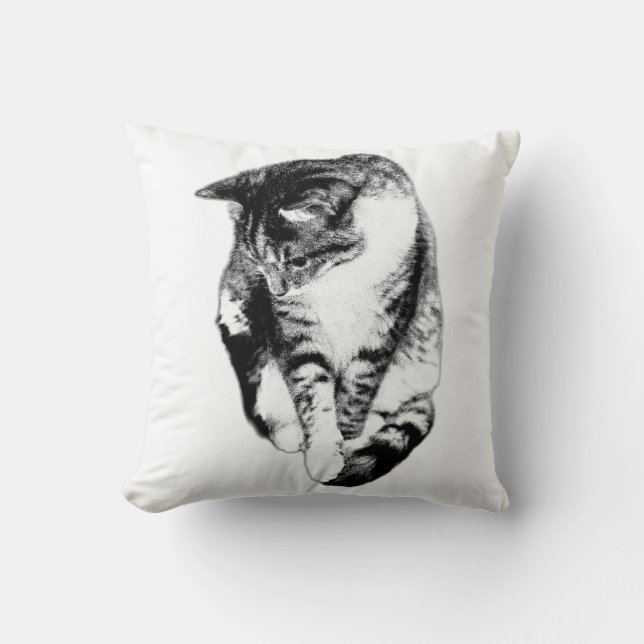 Coussin monochrome Tabby Down (Recto)