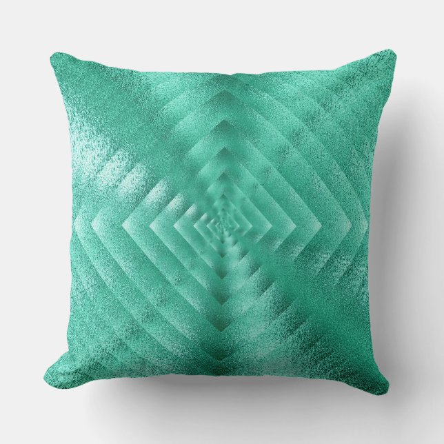 Coussin Monochromie géométrique Mint vert Tiffany (Recto)