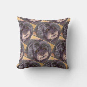 COUSSIN MONOGRAM PORTRAIT DE COULEUR D'EAU COCK-A-POO MIX