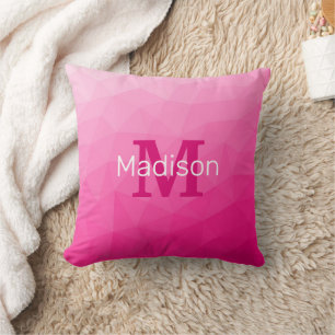 Coussin Monogramme à motif géométrique en maille dégradé r