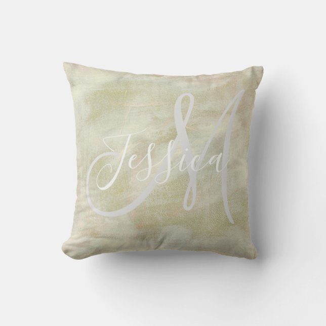 Coussin Monogramme Abstrait (Recto)