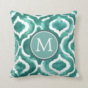 Coussin Monogramme   Aquamarine Motif IV