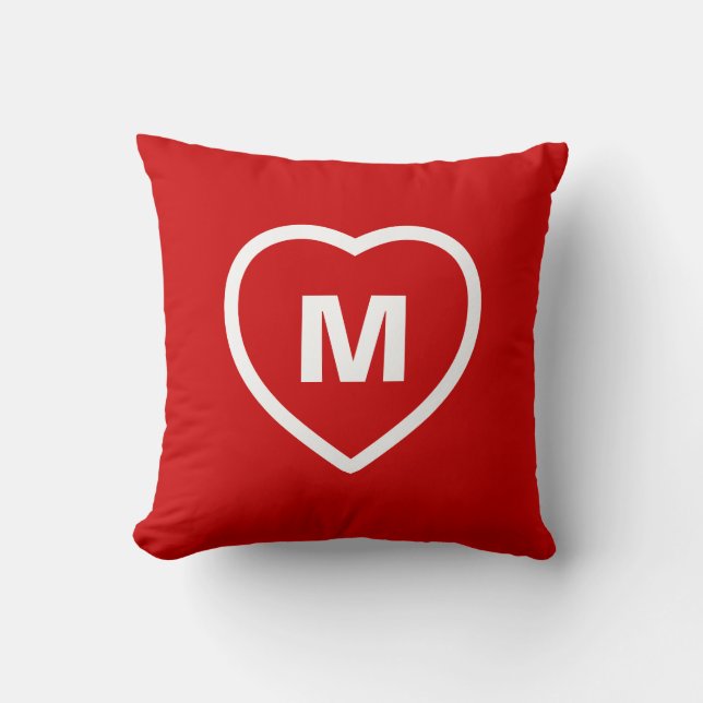 Coussin Monogramme cardiaque (Recto)