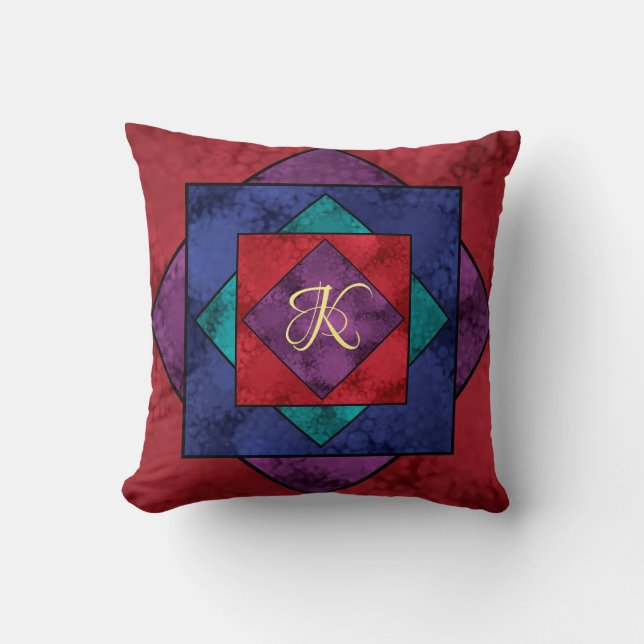 Coussin Monogramme Carré de surface (Recto)