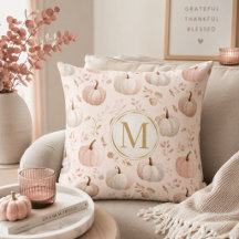 Monogramme Citrouille Pastel – Initiale Personnali