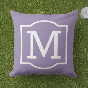 Coussin Monogramme Classique entre parenthèses Blanc Viole