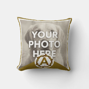 Coussin Monogramme d'Artisan Personnalisé A Cadre en Boi