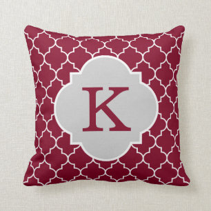 Coussin Monogramme de Bourgogne Quatrefoil