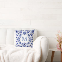 monogramme de conception bleu Delft