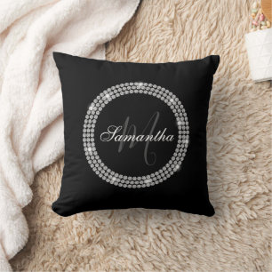 Coussin Monogramme de diamants