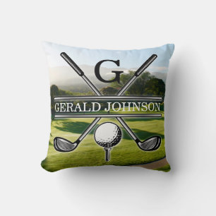 Coussin Monogramme de golf minimaliste Conception de l'ore
