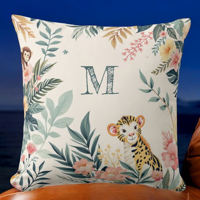 Coussin monogramme de Jungle Dreams (Créateur téléchargé)