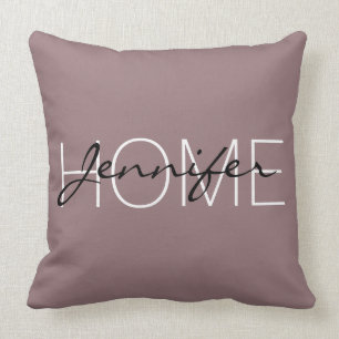 Coussin monogramme de la maison de couleur bazar