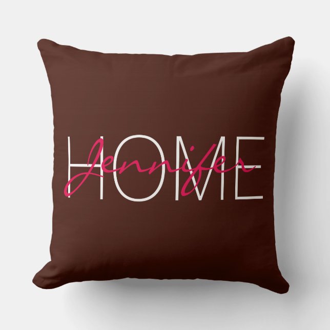 Coussin monogramme de la maison de la couleur du haricot n (Recto)
