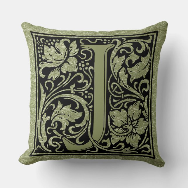 Coussin Monogramme de lettre de la lettre J premier (Recto)