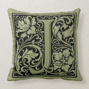 Coussin Monogramme de lettre de la lettre J premier