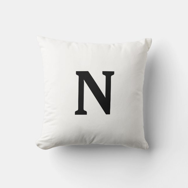 Coussin Monogramme de lettre initiale moderne et tendance (Recto)