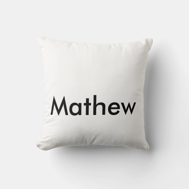 Coussin monogramme de lettre initiale simple ajoutez votre (Recto)