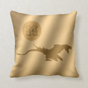 Coussin Monogramme de luxe Dragon Gold