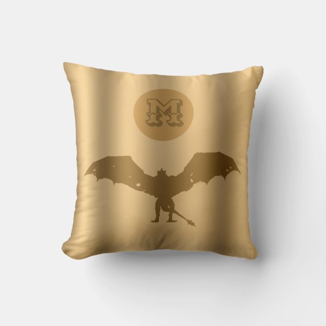 Coussin Monogramme de luxe Dragon Gold (Recto)