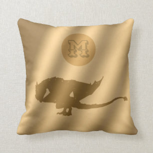 Coussin Monogramme de luxe Dragon Gold