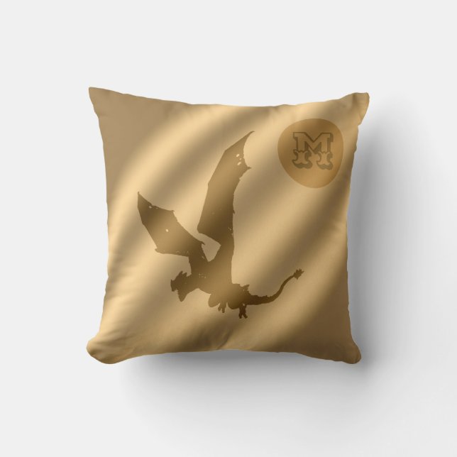 Coussin Monogramme de luxe Dragon Gold (Recto)