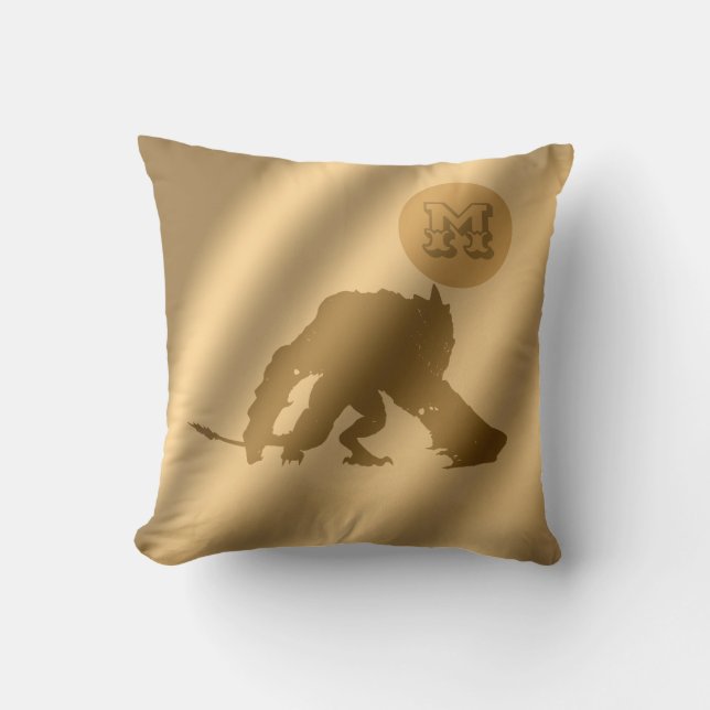 Coussin Monogramme de luxe Dragon Gold (Recto)