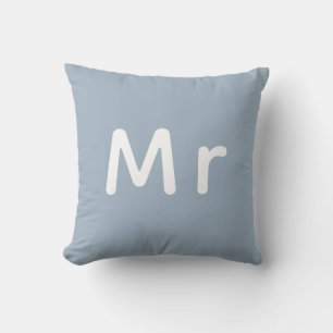 Coussin Monogramme de mariage M. et Mme 