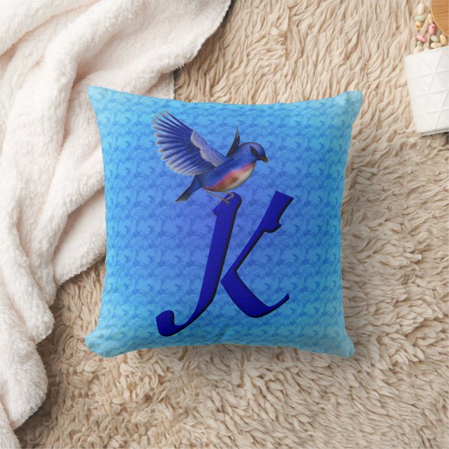 Coussin Monogramme de merlebleu initial K (Couverture)